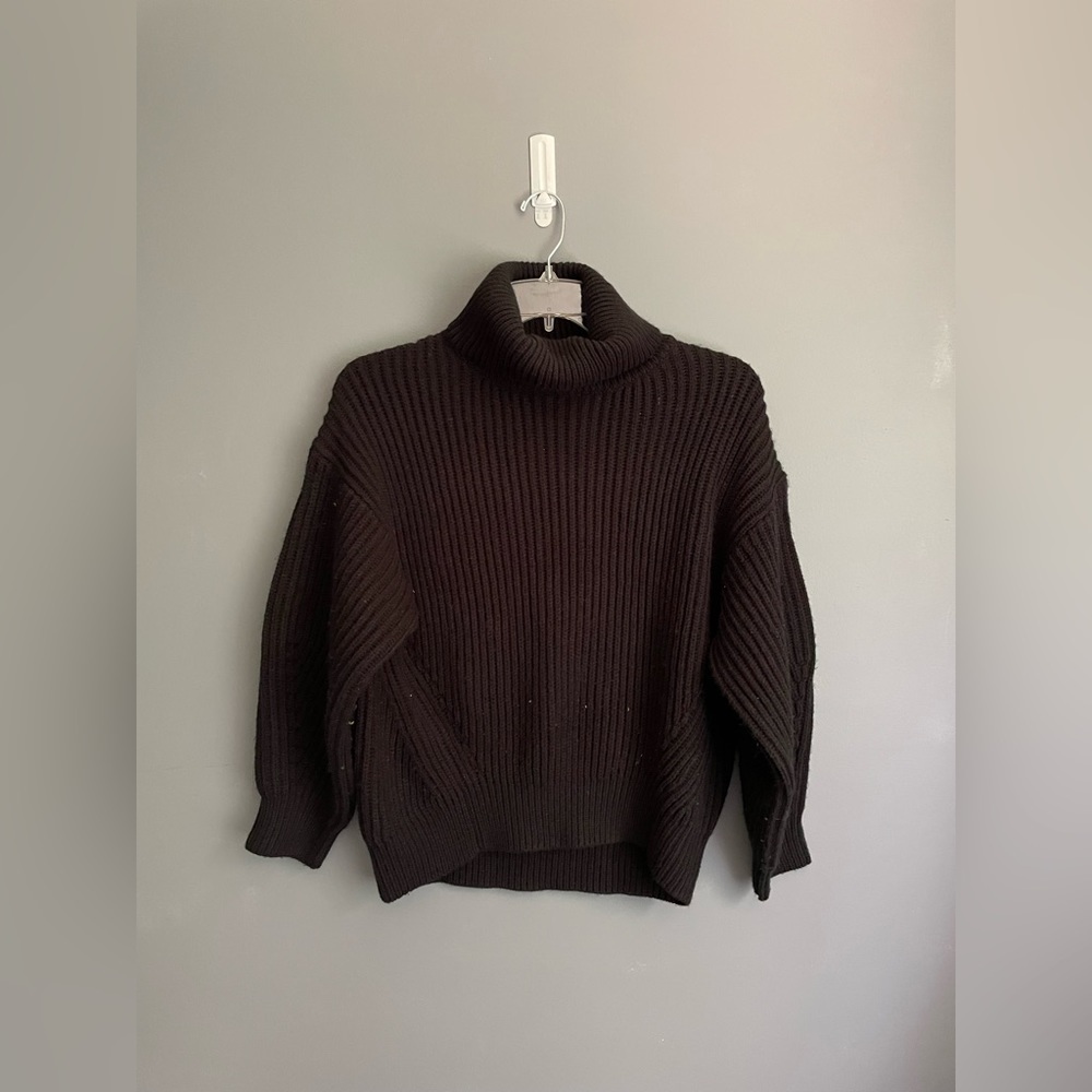 Moussy Wool Blend Turtleneck Sweater Free Size